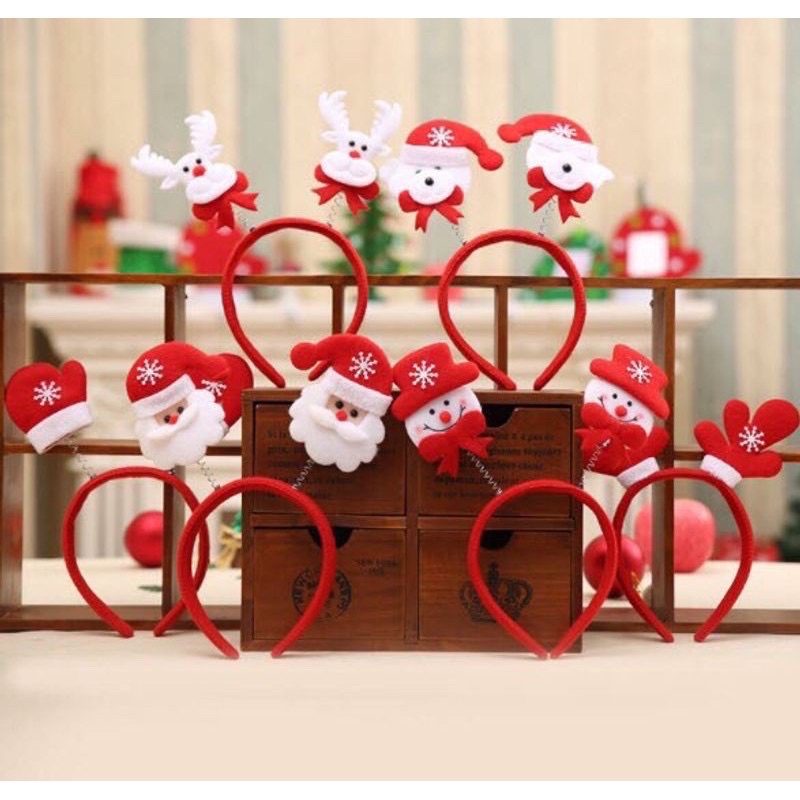 Bờm tóc và kính mắt noel - Quà tặng giáng sinh cho bé