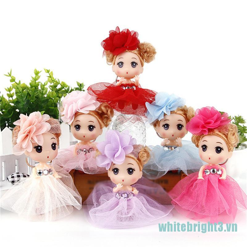 Set 3 Móc Khóa Hình Búp Bê Xinh Xắn Dễ Thương 12cm