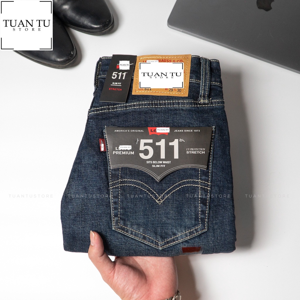 Quần Jean nam LV 511 Made in cambodia ( Form ống đứng,chất vải co dãn,ống quần 17cm -20cm) T06