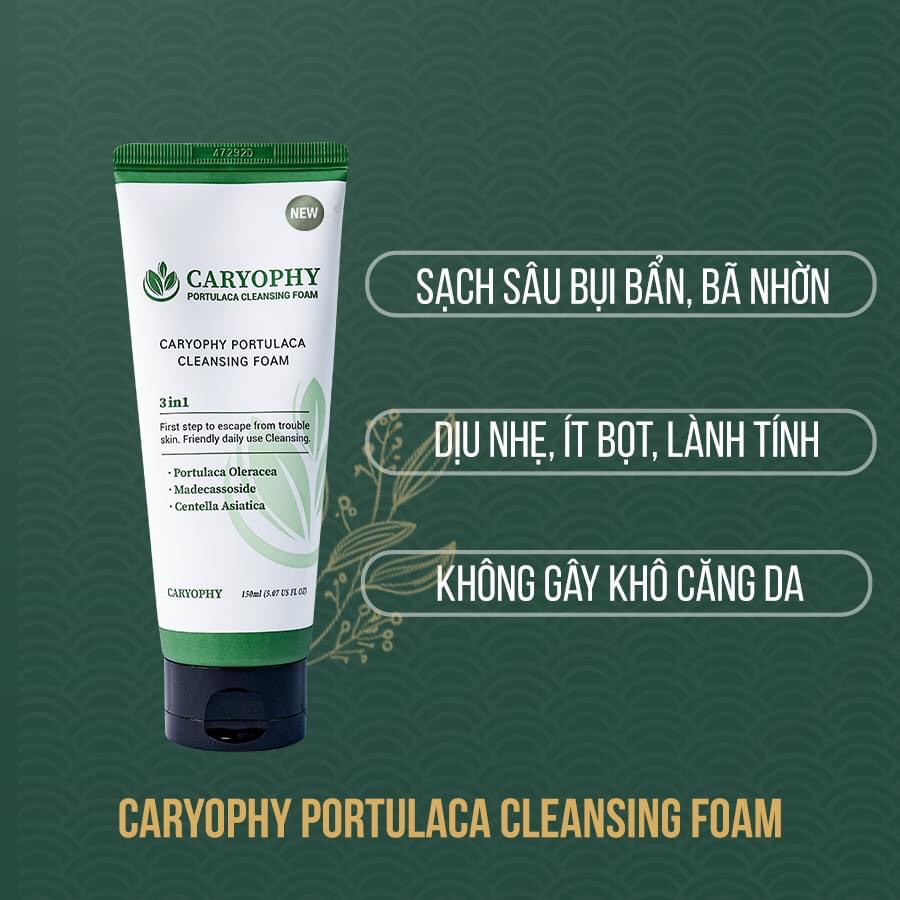 Bộ 3 sản phẩm làm sạch mọi bụi bẩn giảm mụn và tẩy da chết dịu nhẹ Caryophy(Tẩy trang 500ml + SRM 150ml + Serum 10ml) | BigBuy360 - bigbuy360.vn