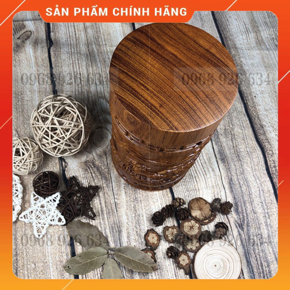 Hộp đựng trà bằng gỗ hương💥FREESHIP💥Hũ đựng chè khô cao cấp, trạm khắc họa tiết tinh xảo, nhiều mẫu