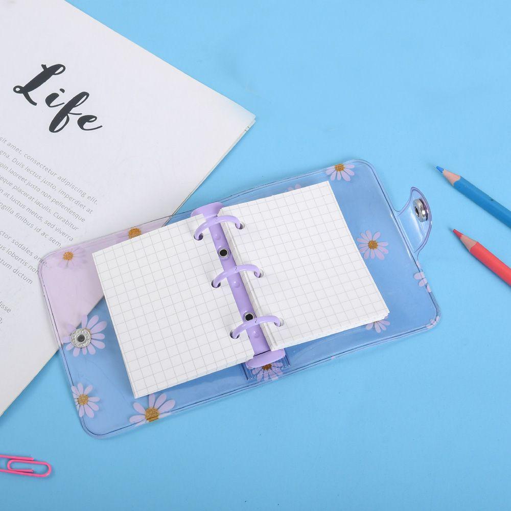 Vỏ Bọc Sổ Tay 3 Lỗ Họa Tiết Hoa Cúc Sáng Tạo