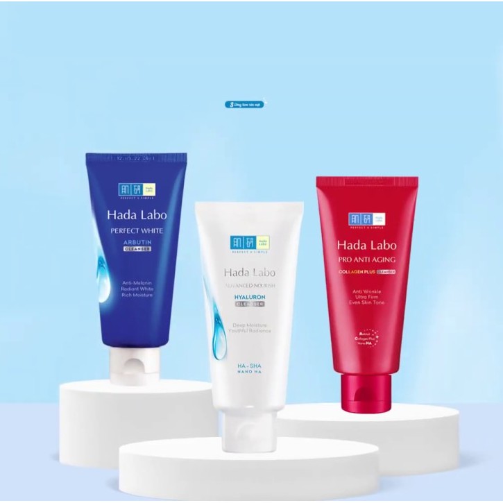 Sữa Rửa Mặt dưỡng trắng Hada Labo Perfect White/ Pro Anti Aging α Lifting/ Advanced Nourish Hyaluron Cleanser 80g | BigBuy360 - bigbuy360.vn