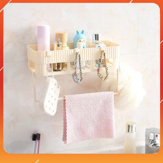 Kệ để đồ đa năng dính tường có giá treo khăn cho BOST