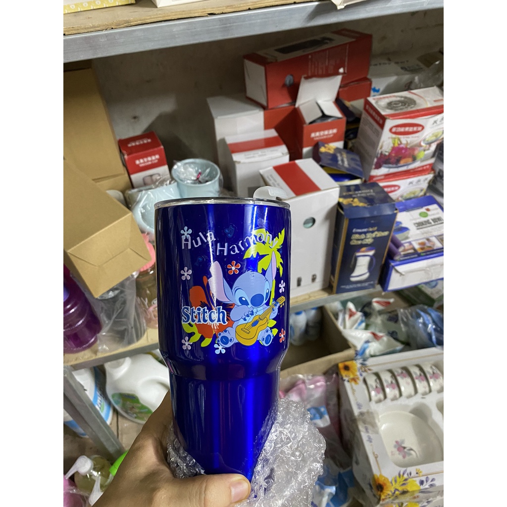 Cốc Giữ Nhiệt Thái Lan 900ml Chống Trào Tiện Lợi + Tặng Kèm Full Bộ Phụ Kiện Ống Hút Tái Sử Dụng Và Túi Đựng