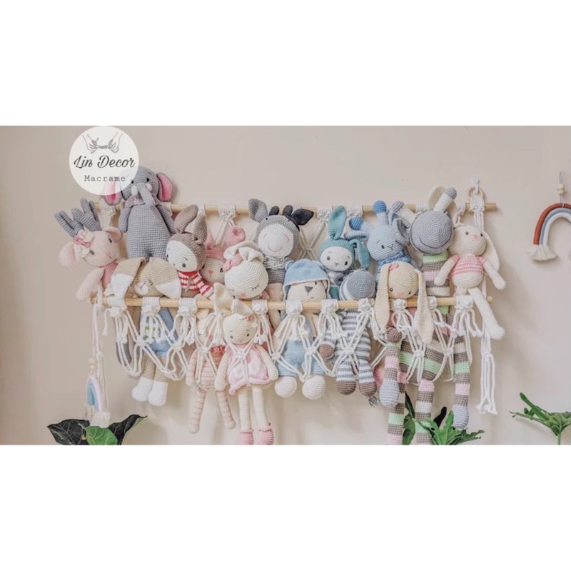 Giỏ Treo Thú Bông Giỏ treo tường giỏ treo trang trí Macrame