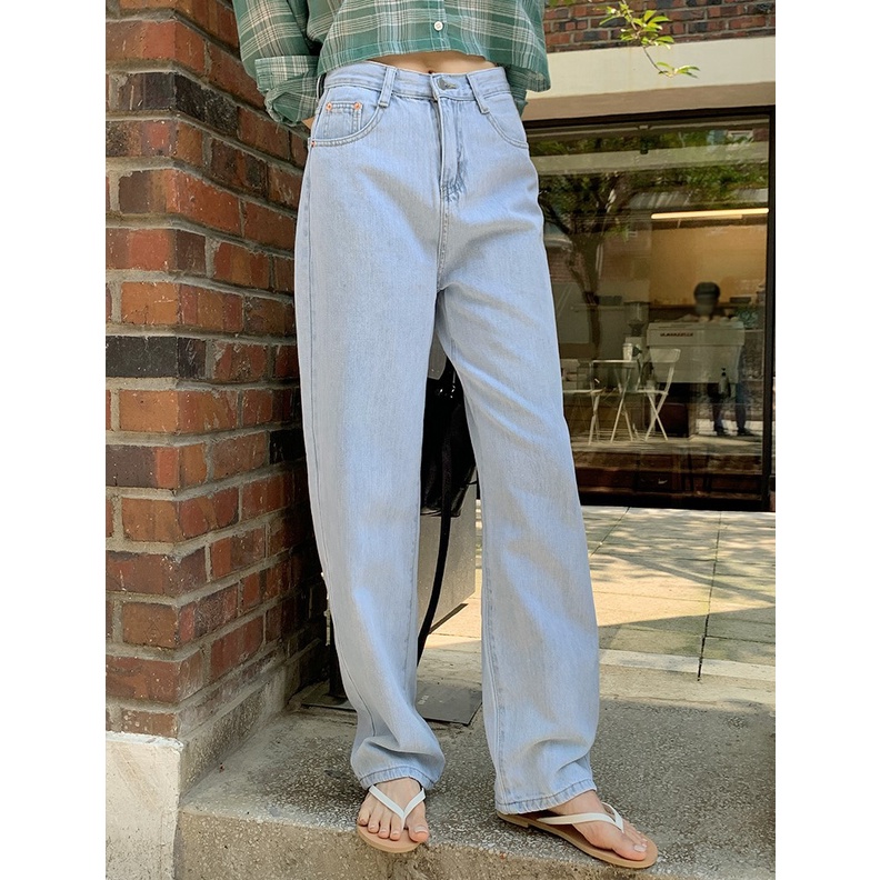 Quần Jeans Nam Nữ Basic Form Dáng Thể Thao Ống Rộng Dáng Xuông  Basic Streetwear®