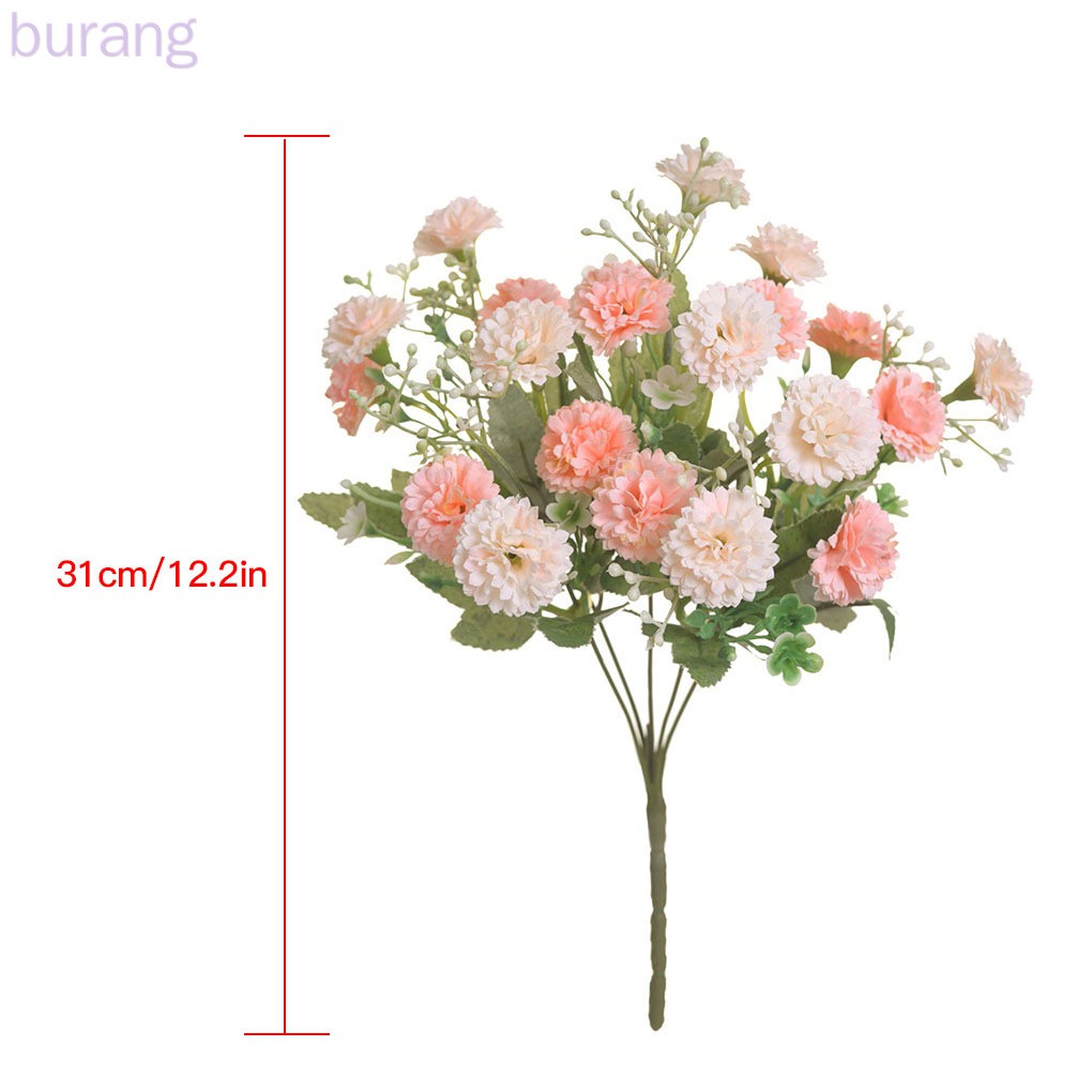 Bó hoa cẩm chướng giả bằng lụa trang trí nhà cửa tiện dụng