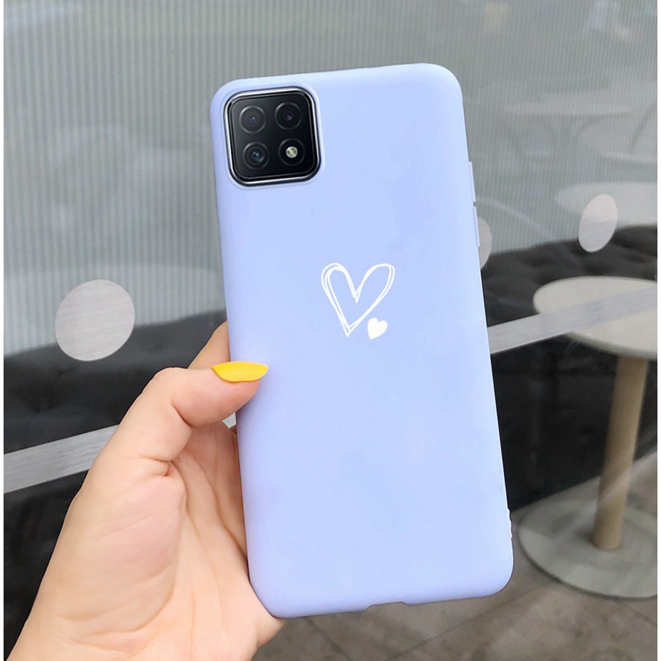 Ốp điện thoại mềm hình trái tim dành cho Oppo A72 A73 A53 5g A59 F1S A72 5g A735G A53 5g