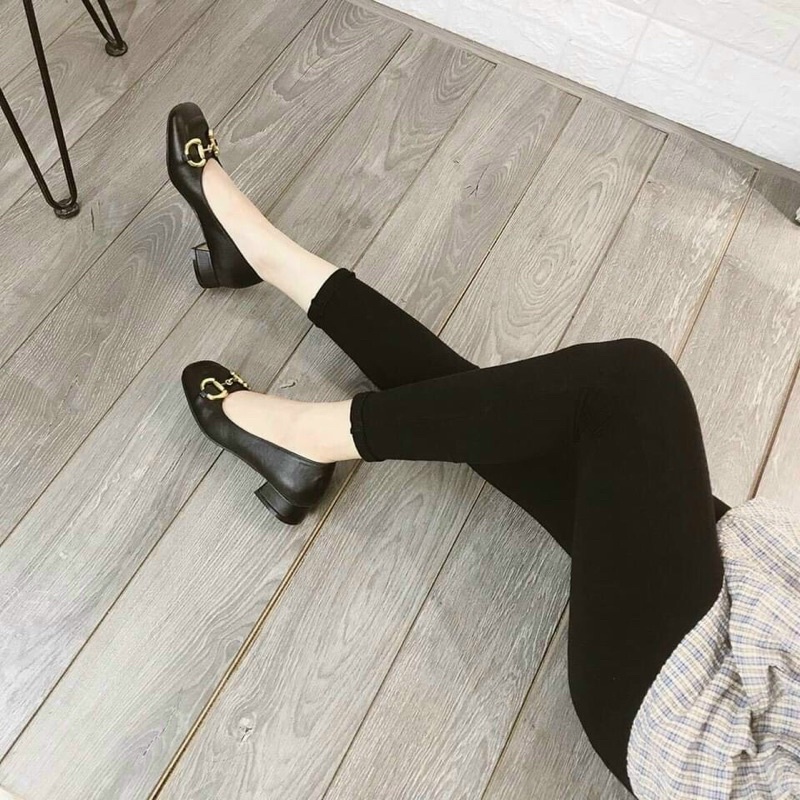giầy mũi vuông gót 3 p siêu đẹp siêu chảnh chất đẹp l1 hót!!!