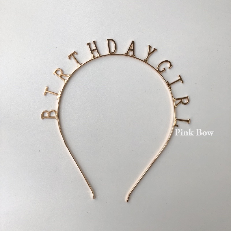 [Mã LIFEXANH03 giảm 10% đơn 500K] Cài tóc sinh nhật có chữ Happy Birthday bằng kim loại đủ màu Hàn Quốc