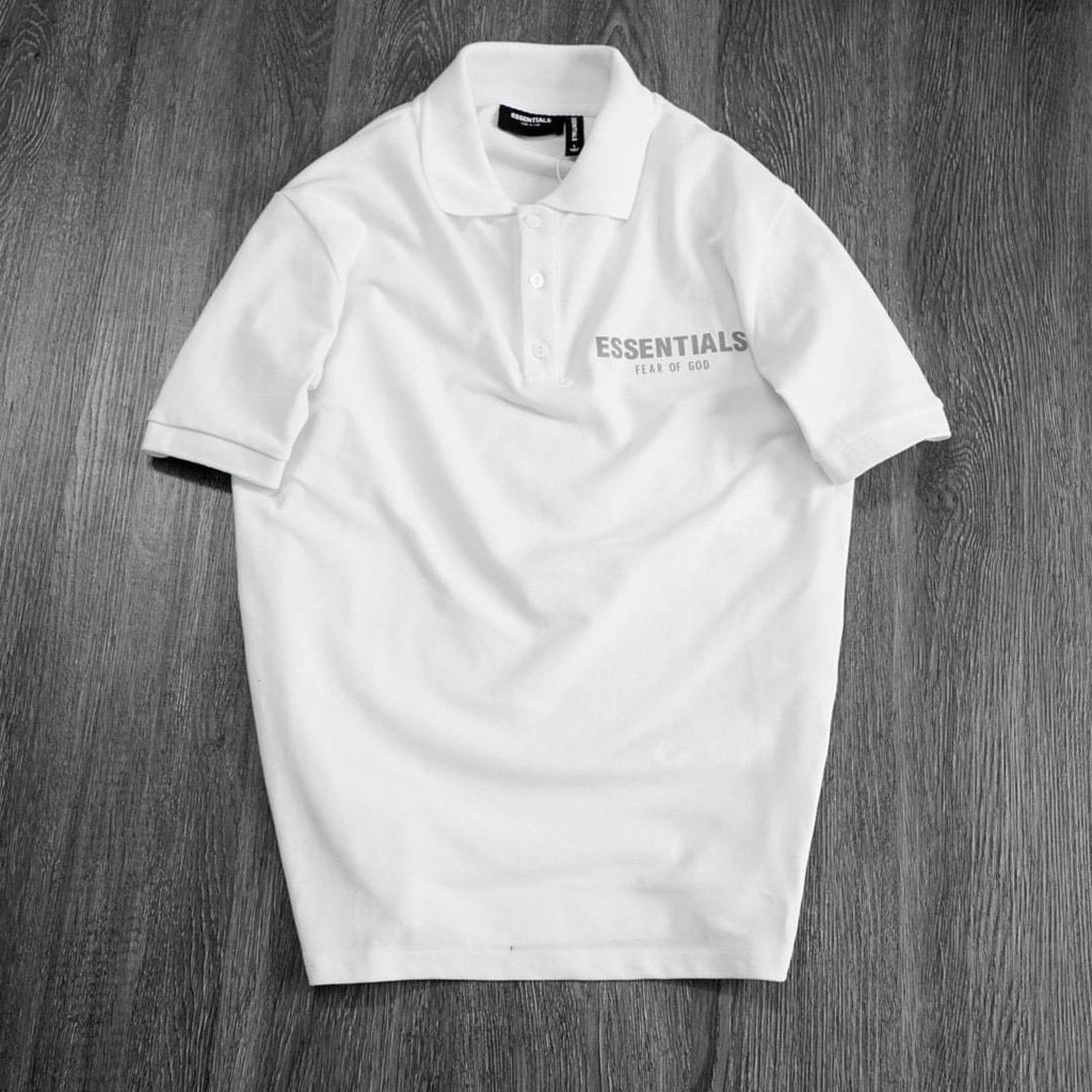 Áo Polo cộc tay Essentials, đồ bộ quần áo mùa hè cotton nam nữ unisex