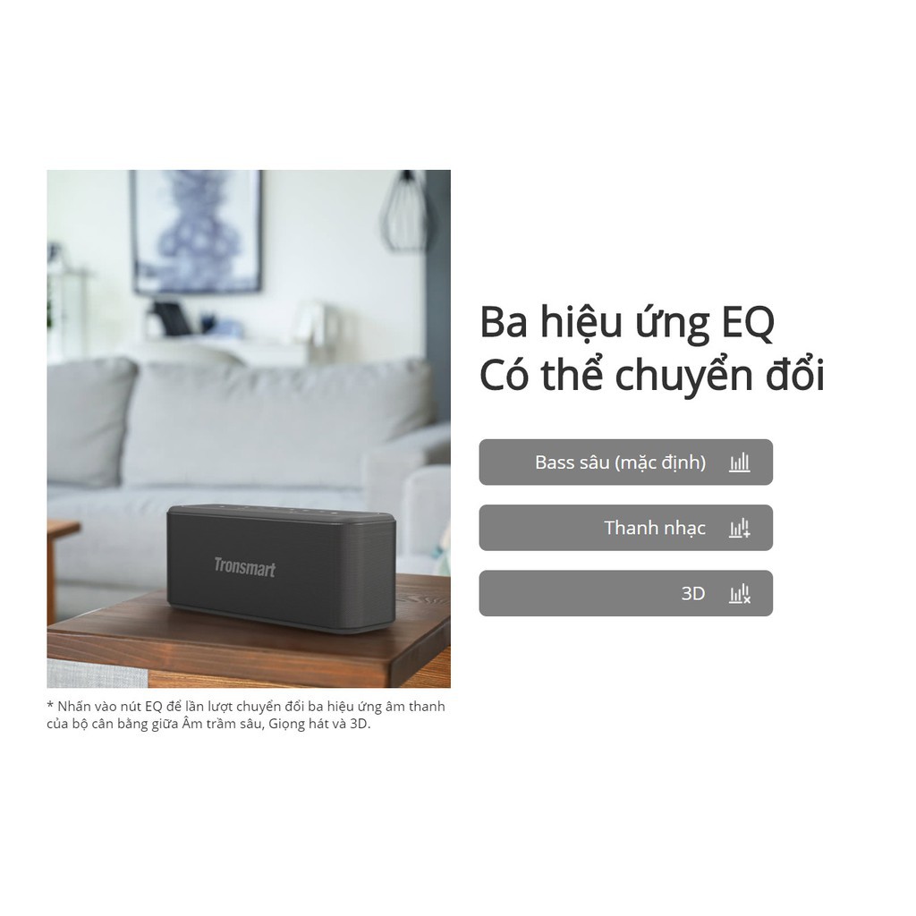 ✷[ BẢN 60W ] Loa bluetooth Tronsmart Element Mega Pro, phiên nâng cấp công suất 60W, pin khủng nghe nhạc trong 10H