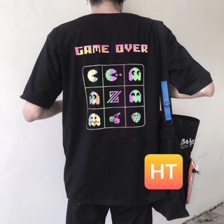 Áo thun phản Quang game over Pac-man, áo thun phản Quang bảy màu siêu đẹp