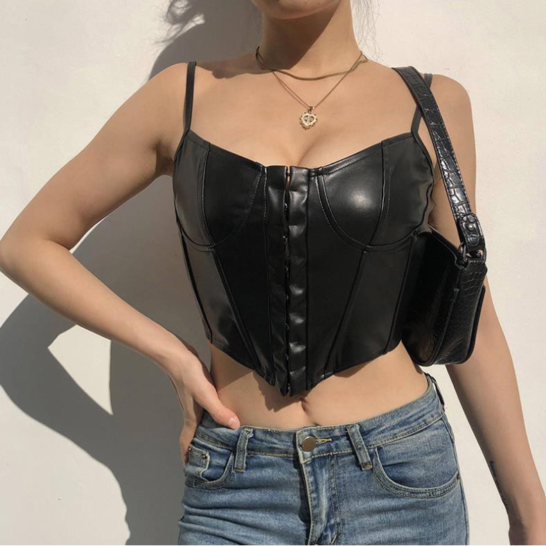 DRESSINGUP-Áo Hai Dây Cổ Sâu Quyến Rũ Dành Cho Nữ