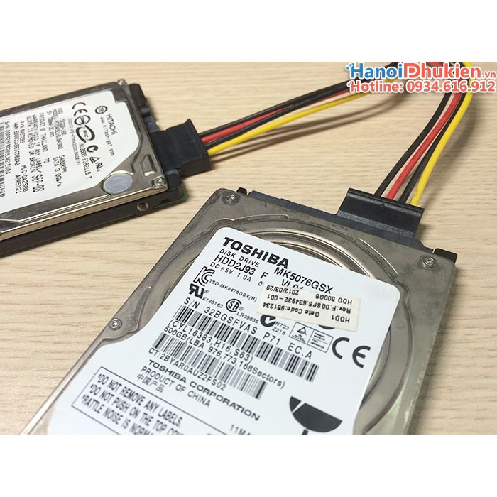 Cáp nguồn Molex IDE 4Pin sang 2 SATA