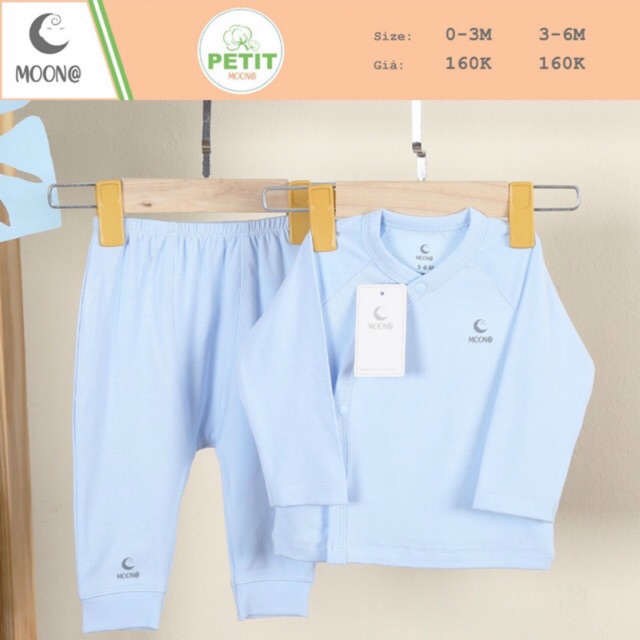 Bộ dài sơ sinh Moon chất Petit mát