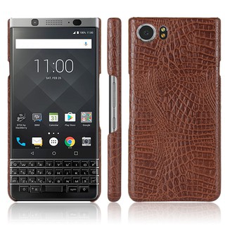 For BlackBerry KEYone Case Luxury Vintage Crocodile Pattern PU Leather