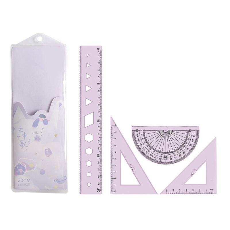 Bộ Thước Thẳng Và Thước Thẳng Bằng Nhựa Cứng Chắc Chắn Khi Hôn Nhau