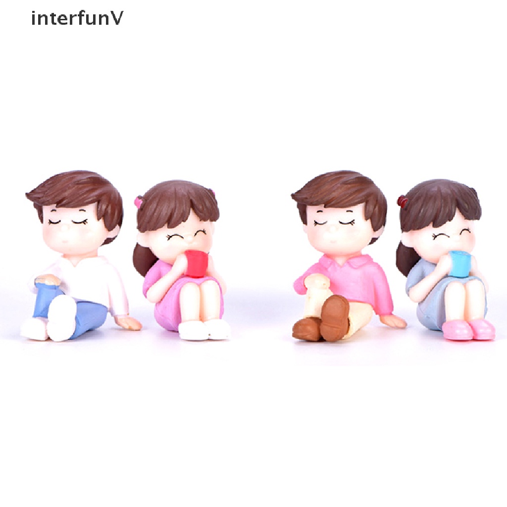 Set 2 Mô Hình Cặp Đôi Tình Nhân Mini Trang Trí Tiểu Cảnh