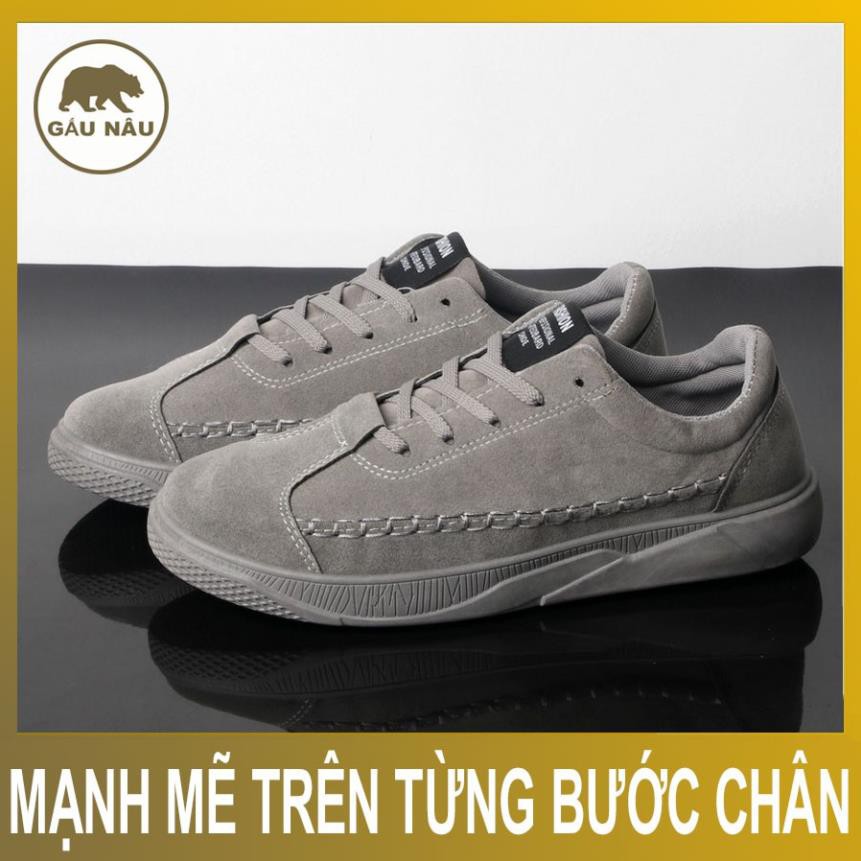 F sale xả kho Giày sneaker full đen kiểu da lộn GN389 Gấu Nâu Bền Chắc [ HOT HIT ] RẺ VÔ ĐỊCH V ‣ ' ‣ "