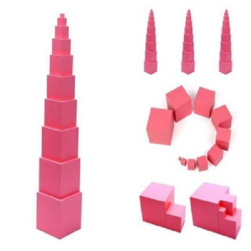 (Phiên bản quốc tế) Tháp hồng Montessori (Pink tower)