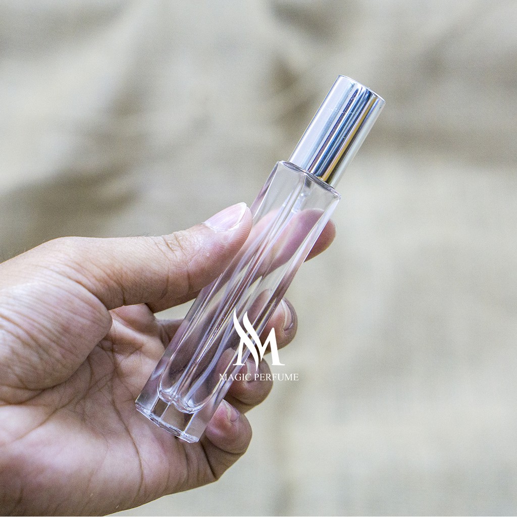 Magicperfume-Chai chiết nước hoa thủy tinh vuông, dài, vỏ rất dày dung tích 10ml