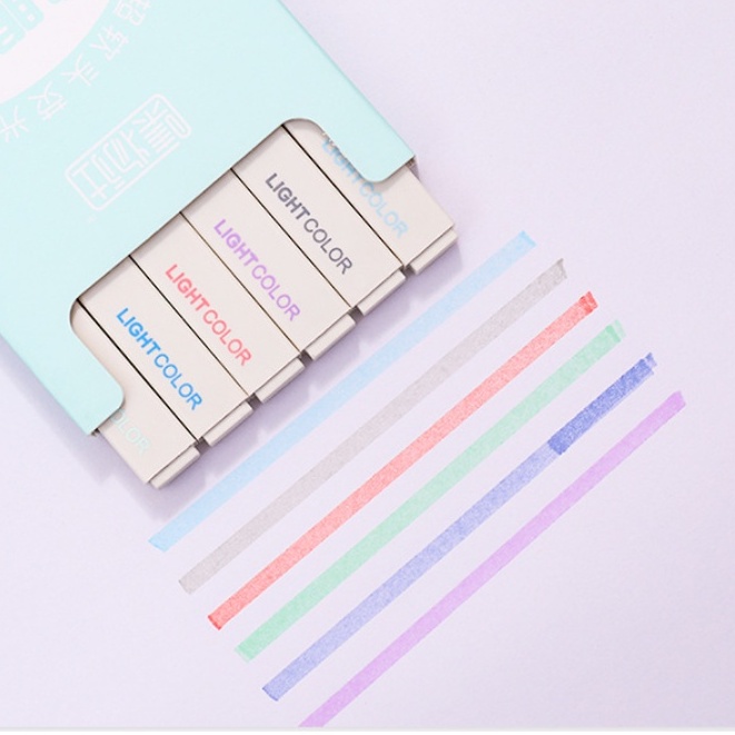 Bút dạ đánh dấu Cute - Set 6 Bút highlight nhiều màu pastel