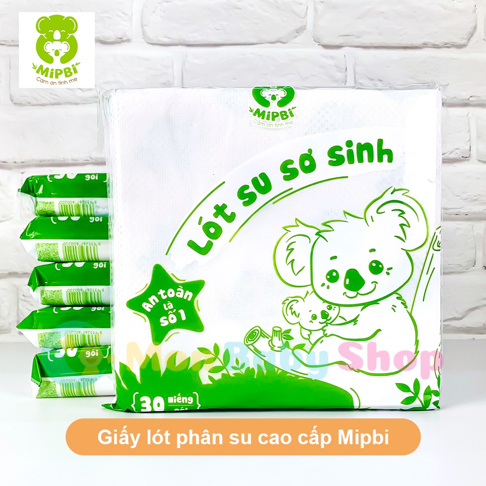 Miếng lót phân su cao cấp Mipbi Việt Nam - Giấy lót phân xu sơ sinh cao cấp Mipbi cho bé (30 tờ)