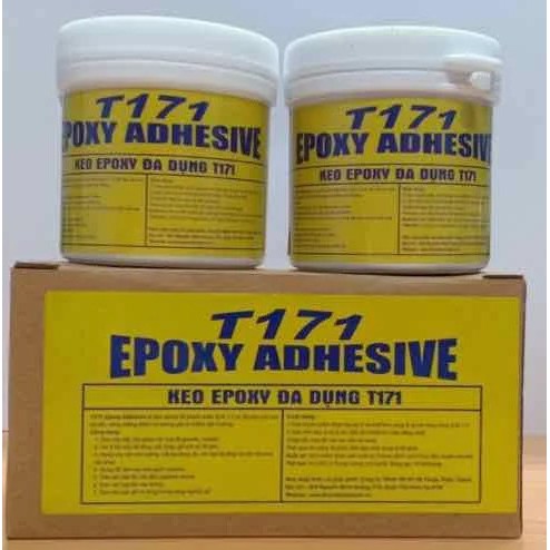 KEO EPOXY ĐA NĂNG T171-0.5KG - cấy sắt, cấy bulong, ốc vít- Xử lý vết nứt bề mặt bê tông- Dán lắp ghép các loại đá