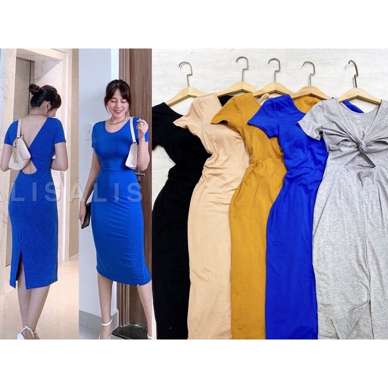 [Đầm Body ] Đầm Ôm Dáng Đáng Yêu Có Đệm ngực  Khoét Chéo Hỡ Lưng Siêu Sang Siêu Đẹp Siêu Quyến Rủ | BigBuy360 - bigbuy360.vn