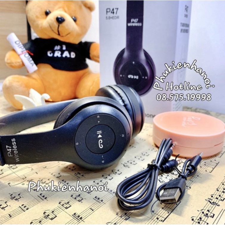 [FREESHIP]Tai Nghe Bluetooth P47 - chụp tai không dây , Âm thanh tốt, có khã năng gập gọn | BigBuy360 - bigbuy360.vn