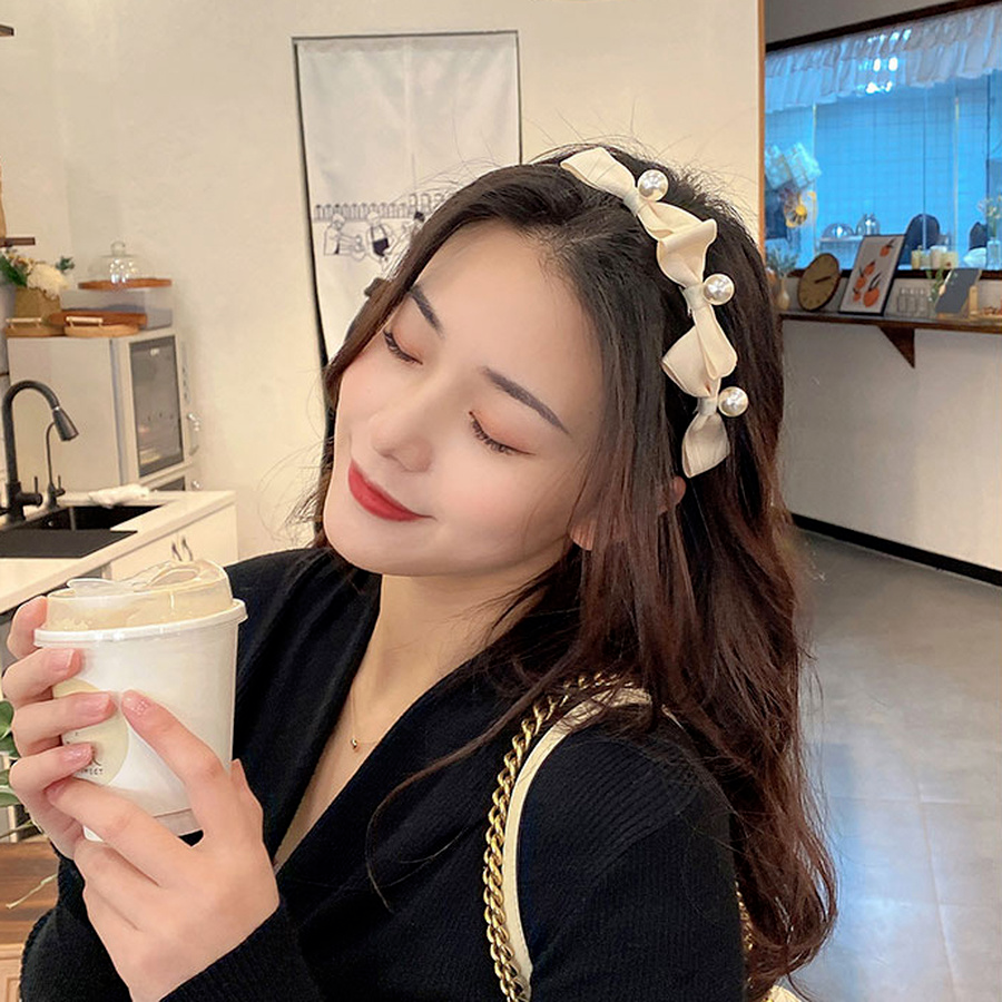 Cài tóc đính ngọc trai nhân tạo thời trang Hàn Quốc thanh lịch