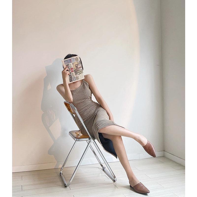 Đầm hai dây JSC dáng dài ôm dáng phong cách Hồng Kông thời trang cổ điển quyến rũ