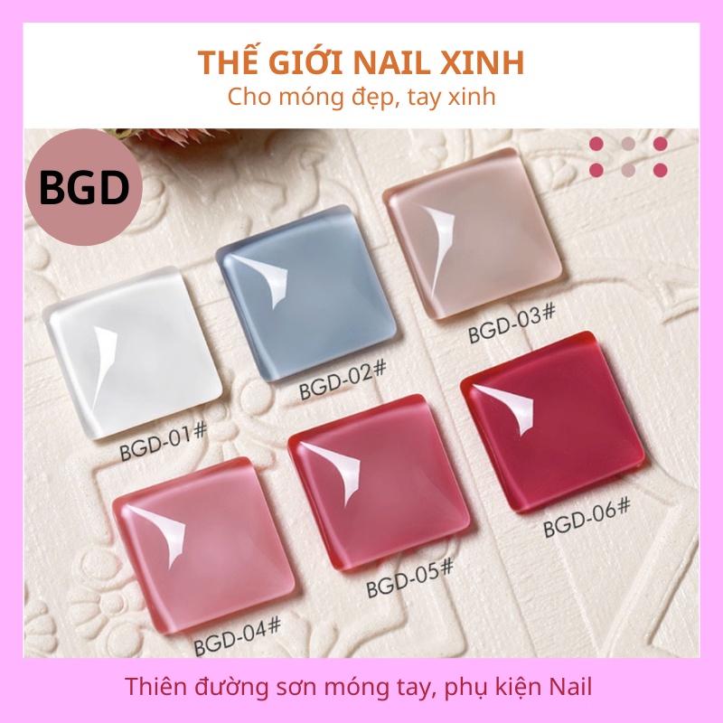 Sơn Gel AS cao cấp mã mới tone màu hồng pink phong cách Hàn Quốc mã BGD chai đen 15ml