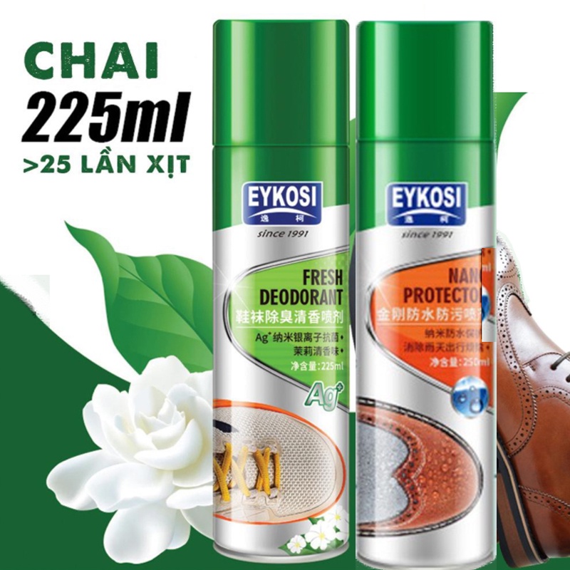 ⚡GIÁ SỐC⚡ Combo Chai Xịt Nano Chống thấm và Chai xịt khử mùi kháng khuẩn Eykosi