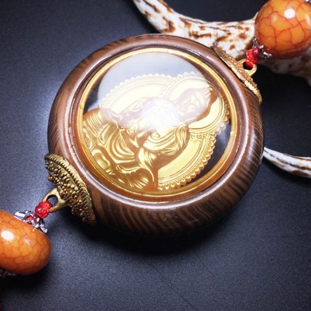 Dây Treo Trang Trí Xe Hơi Tượng Phật Bồ Tát Mang May Mắn An Toàn Lái Xe Ô