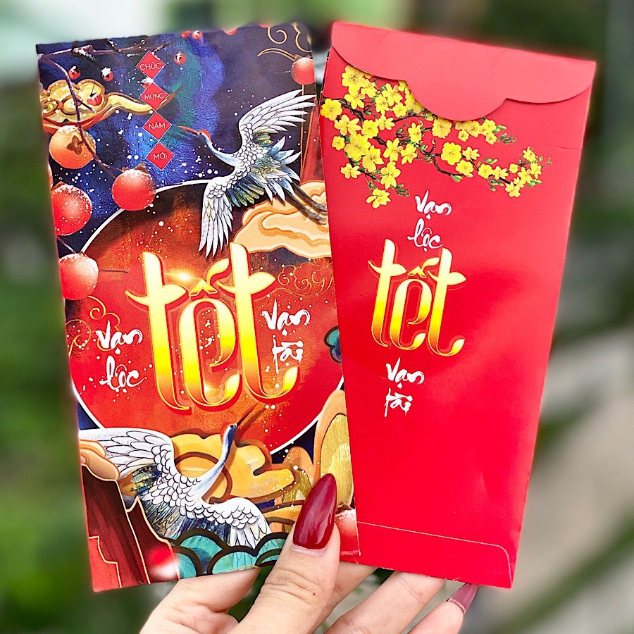 compo 500 bao lì xì 2021 -tặng kèm túi bóng kính