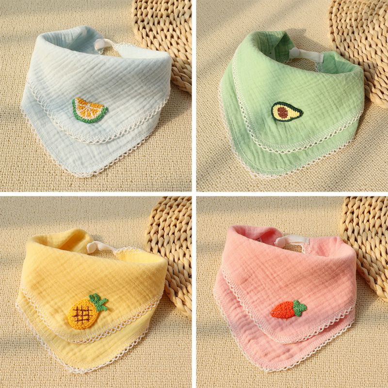 Yếm Ăn Chất Liệu Cotton Thiết Kế Dễ Thương Dành Cho Trẻ Nhỏ Mới Sinh