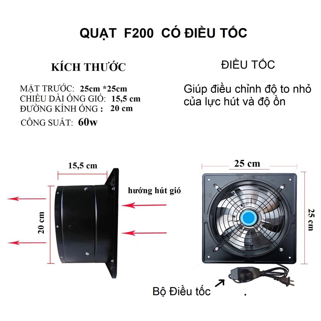 Quạt Thông Gió Nhà Vệ Sinh Dây Đồng 100% Quạt Hút Mùi Bếp Quạt - Quạt Hút Mùi Đường Ống