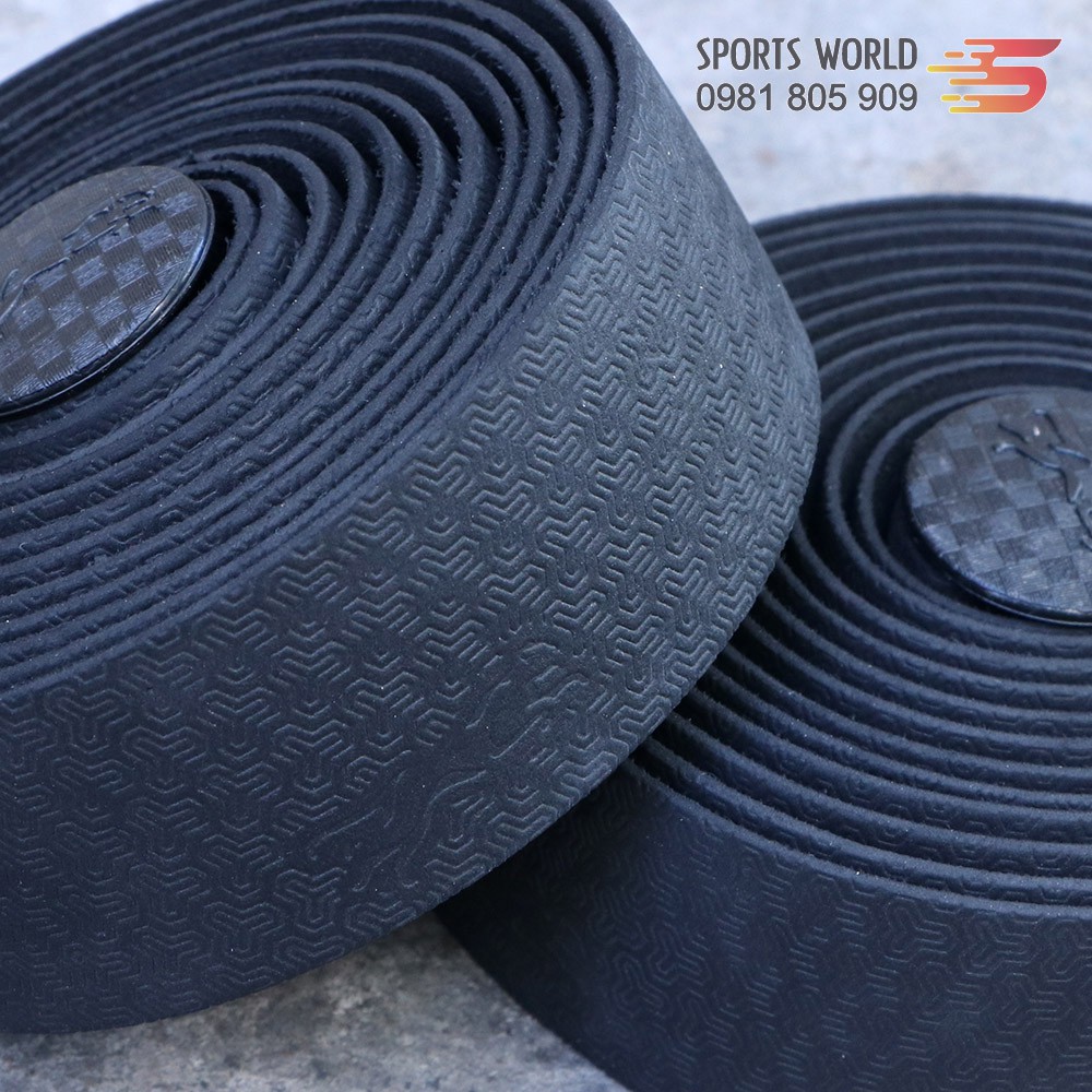 Dây quấn tay lái ghi đông xe đạp gồm 2 dây quấn, 2 nút chặn