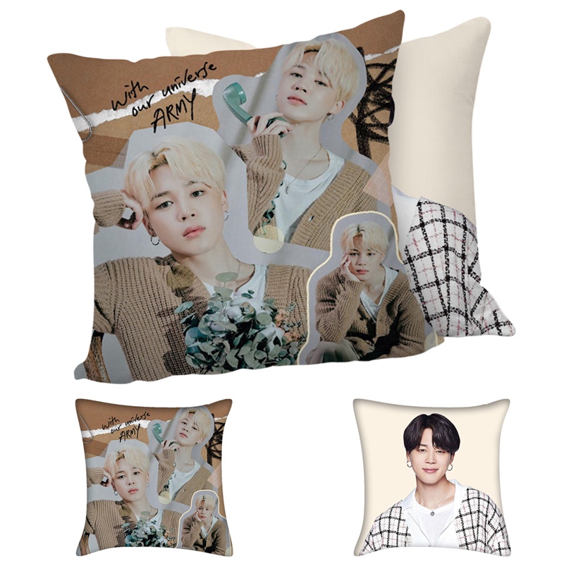 flowersqueen Vỏ Gối Vuông In Hình Bt21 Bts Đáng Yêu