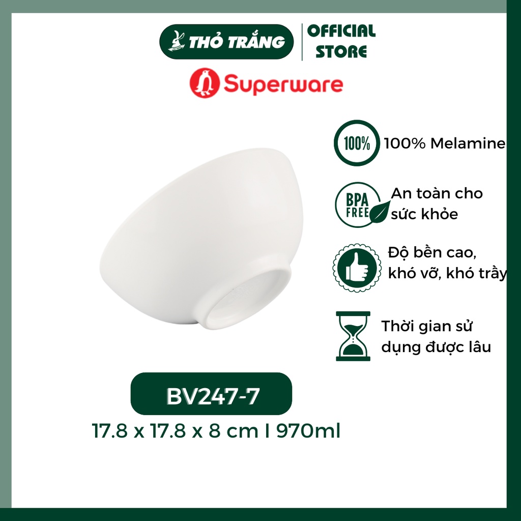 Tô nhựa tròn Melamine giả sứ cao cấp - Porceline