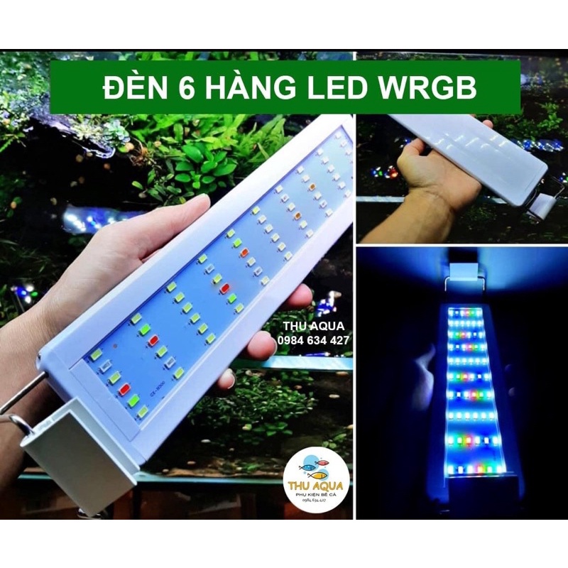 Đèn led bể cá WRGB 6 hàng LED