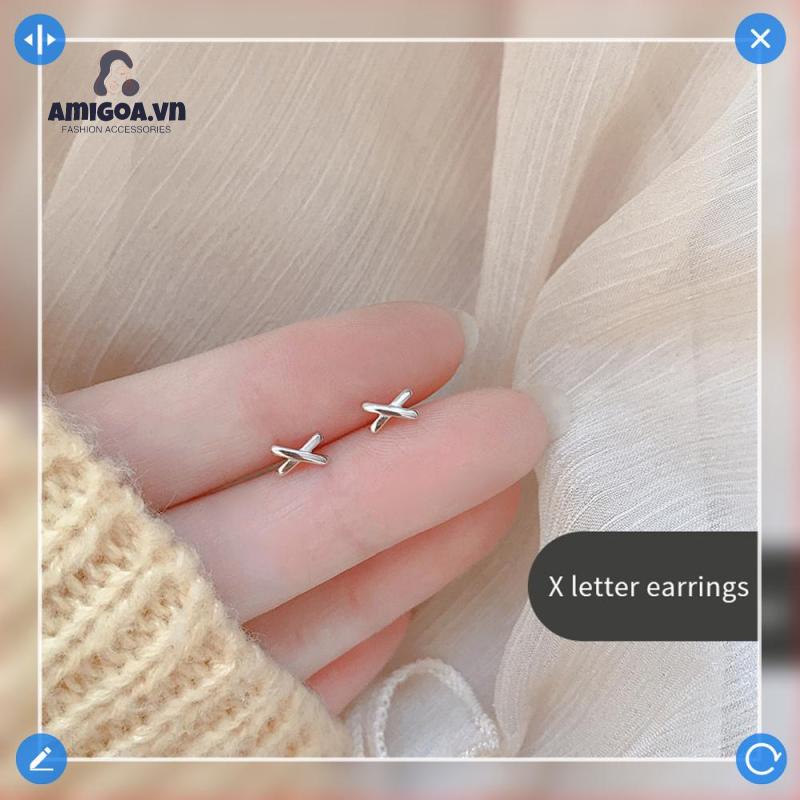 ✨✨Khuyên Tai Bạc 925 Hình Trăng Sao Đơn Giản Phong Cách Hàn Quốc Thời Trang Cho Nữ