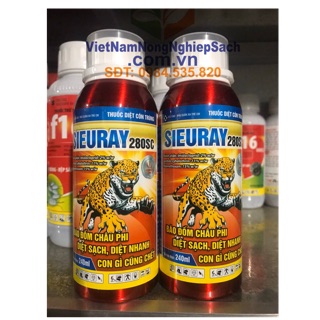 SIEURAY 280EC ĐẶC TRỊ SÂU XANH , SÂU VẼ BU A , RÊP SÁP BỌ TRĨ 240ml dùng 600 lít nước