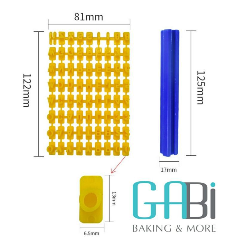 Bộ khuôn nhấn chữ, số cookie
