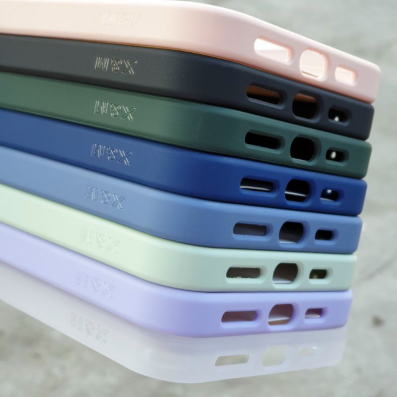 Ốp lưng kính X&amp;M cho iPhone 13 Pro max, 13 pro,13, 12 Pro max viền chống sốc, chống ố màu