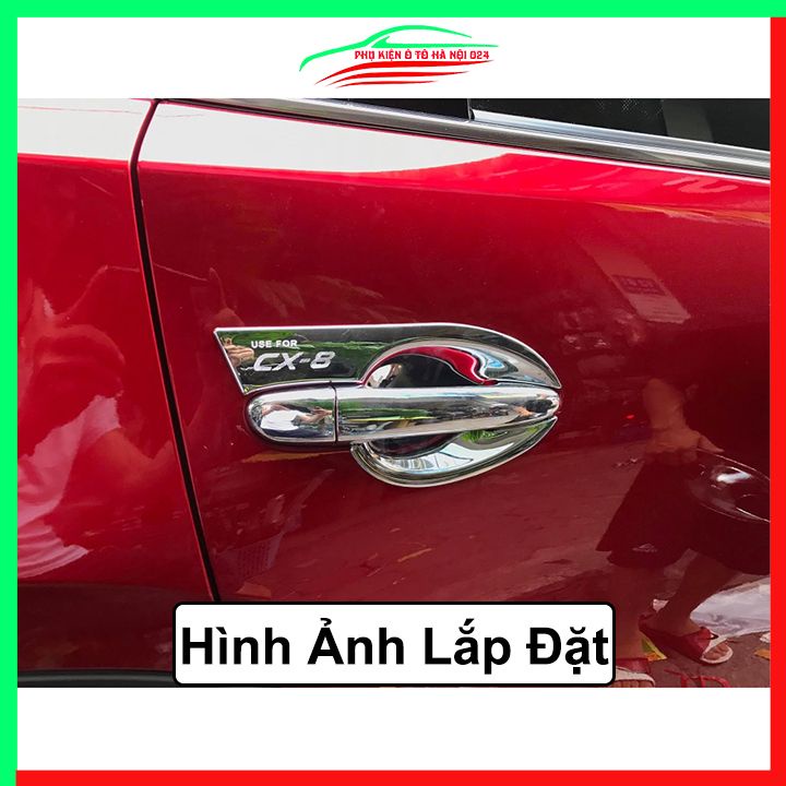 Ốp tay hõm mạ crom Mazda CX8 2018-2023 sáng bóng chống trầy bảo vệ cửa xe ô tô