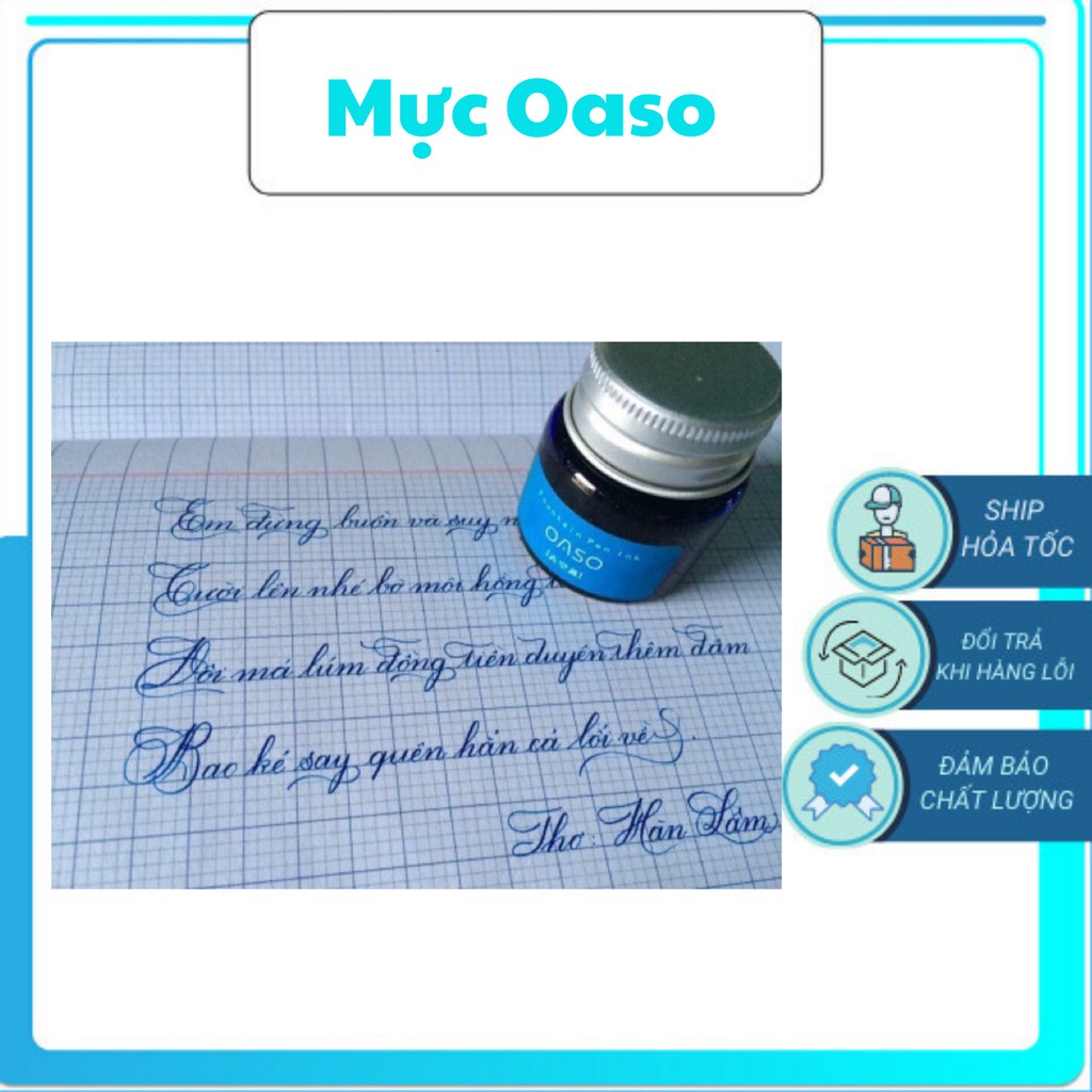Mực Oaso | Mực viết bút mài nét thanh nét đậm